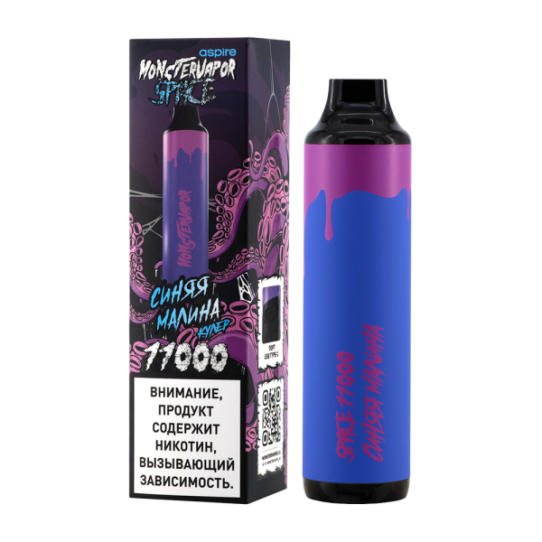 Электронка Monstervapor Space Синяя Малина (11000 Затяжек) в Воркуте
