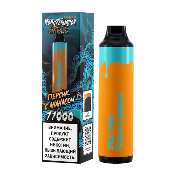 Электронка Monstervapor Space Персик И Ананас (11000 Затяжек) в Воркуте