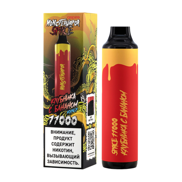 Электронка Monstervapor Space Клубника И Банан (11000 Затяжек) в Воркуте