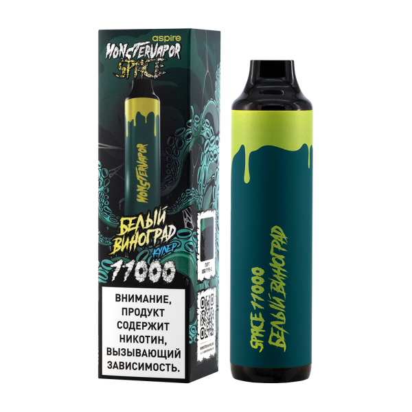 Электронка Monstervapor Space Белый Виноград (11000 Затяжек) в Воркуте