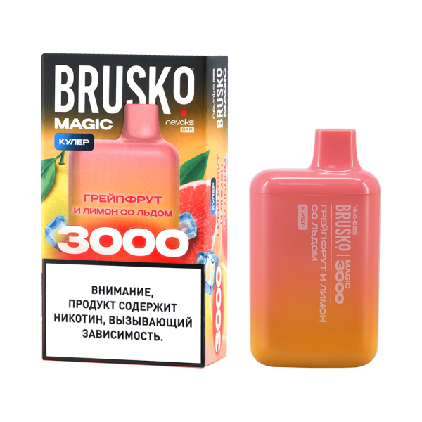 Электронка Brusko Magic Грейпфрут И Лимон Со Льдом (3000 Затяжек) в Воркуте
