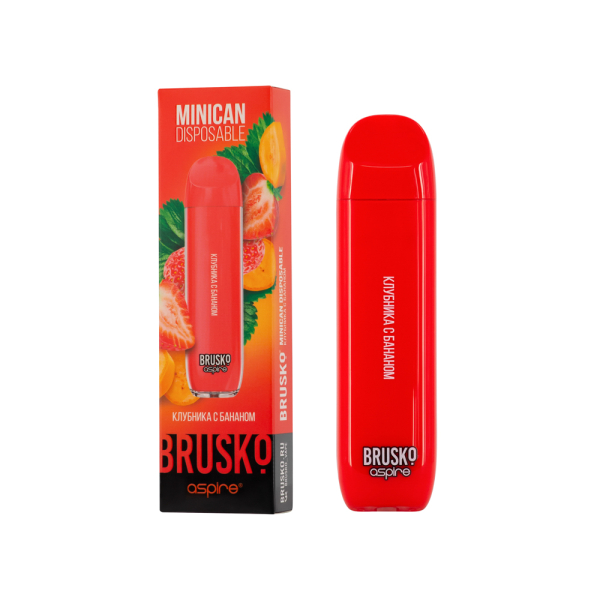 Электронка Brusko Minican Клубника С Бананом (1500 Затяжек) в Воркуте