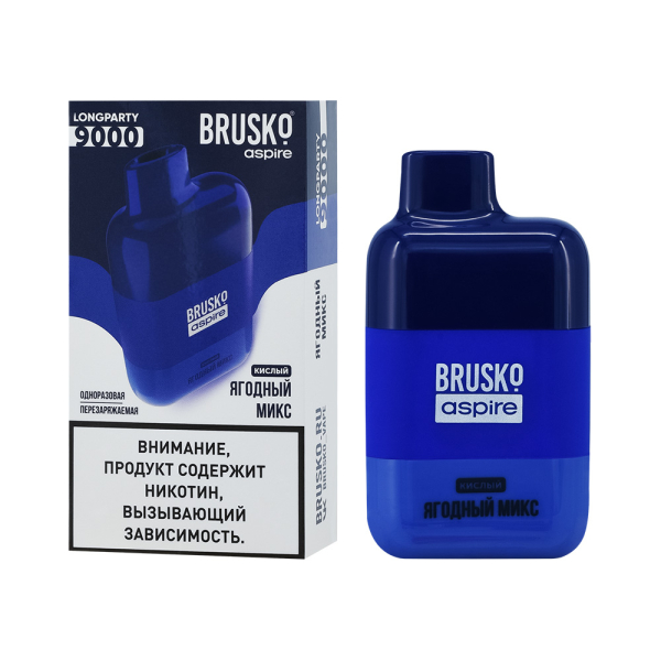 Электронка Brusko Longparty Ягодный Микс (9000 Затяжек) в Воркуте