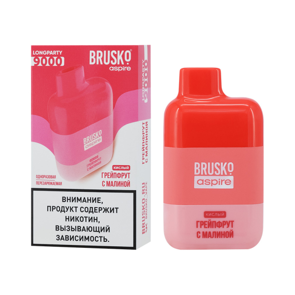 Электронка Brusko Longparty Грейпфрут И Малина (9000 Затяжек) в Воркуте