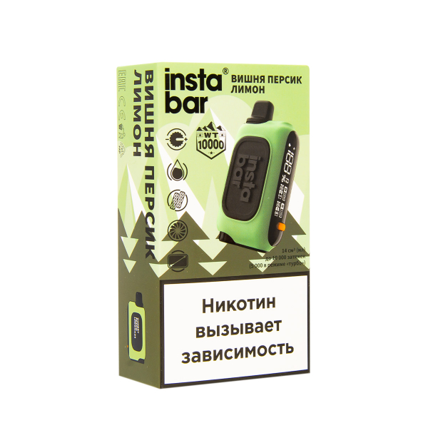 Электронка Plonq Instabar Вишня Персик Лимон (10000 Затяжек) 20 Мг в Воркуте