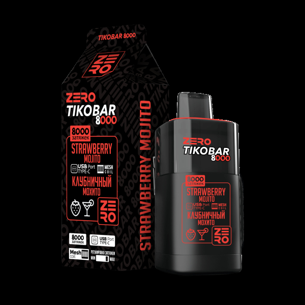 Электронка Tikobar Zero Клубничный Мохито 8000 Затяжек в Воркуте