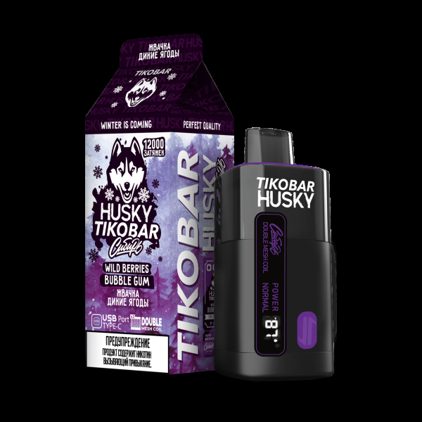 Электронка Tikobar Husky Сибирь Жвачка Дикие Ягоды 12000 Затяжек в Воркуте
