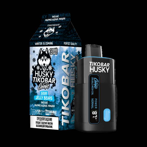 Электронка Tikobar Husky Сибирь Кислые Мармеладные Мишки 12000 Затяжек в Воркуте