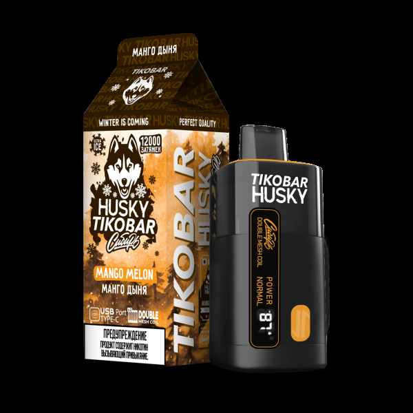 Электронка Tikobar Husky Сибирь Манго Дыня 12000 Затяжек в Воркуте