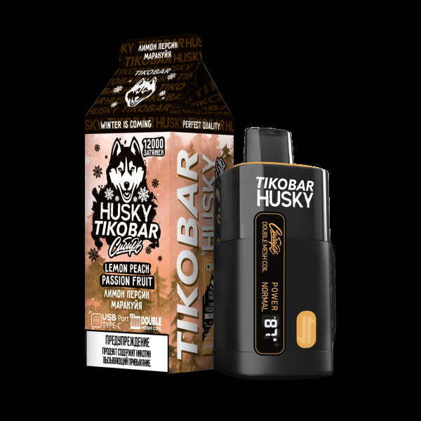 Электронка Tikobar Husky Сибирь Лимон Персик Маракуйя 12000 Затяжек в Воркуте