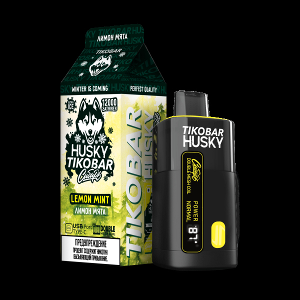 Электронка Tikobar Husky Сибирь Лимон Мята 12000 Затяжек в Воркуте