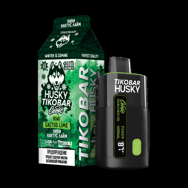 Электронка Tikobar Husky Сибирь Киви Кактус Лайм 12000 Затяжек в Воркуте