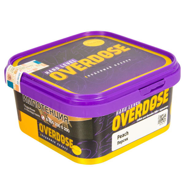 Табак Overdose Peach  200 грамм в Воркуте