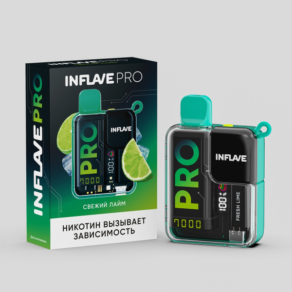 Электронка Inflave Pro Свежий Лайм (7000 Затяжек) в Воркуте