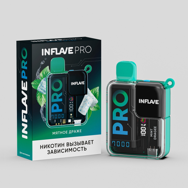 Электронка Inflave Pro Мятное Драже (7000 Затяжек) в Воркуте