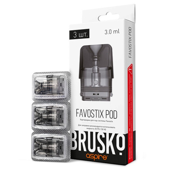 Сменный Картридж Brusko Favostix 0.6 Ом, Упак. 3 Шт в Воркуте