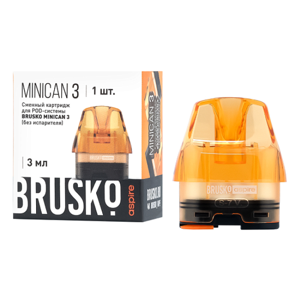 Сменный Картридж Brusko Minican 3, (Оранжевый), 3 Мл, Упак. 1 Шт в Воркуте