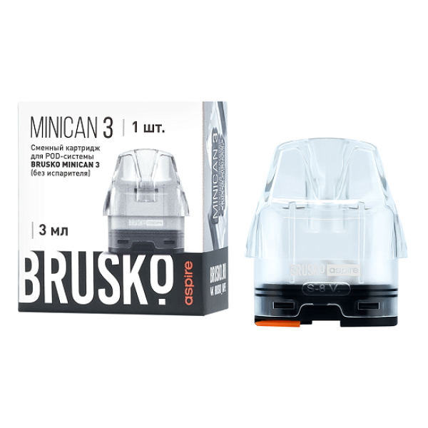 Сменный Картридж Brusko Minican 3, (Прозрачный), 3 Мл, Упак. 1 Шт в Воркуте