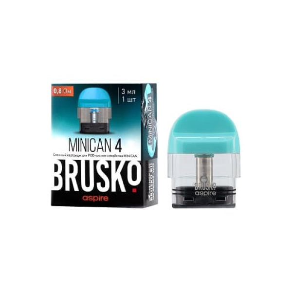 Сменный Картридж Brusko Minican 4 (3Мл) 0,8 Ом, Упак. 1 Шт голубой в Воркуте
