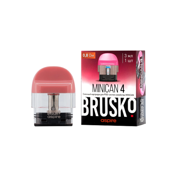 Сменный Картридж Brusko Minican 4 (3Мл) 0,8 Ом, Упак. 1 Шт розовый в Воркуте
