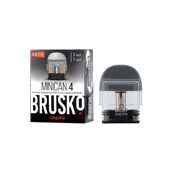 Сменный Картридж Brusko Minican 4 (3Мл) 0,8 Ом, Упак. 1 Шт серый в Воркуте