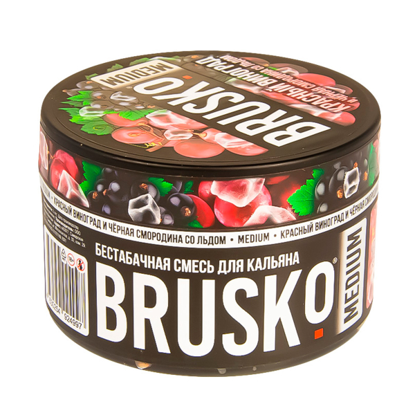 Смесь Brusko Medium Красный Виноград И Чёрная Смородина Со Льдом  250 гр в Воркуте