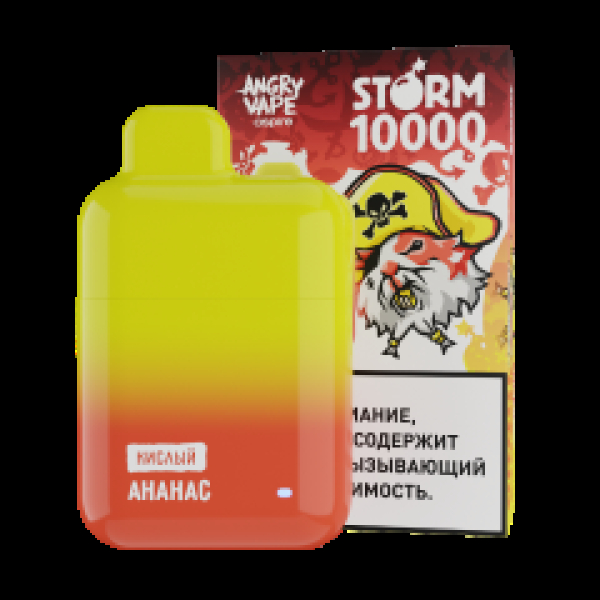 Электронка Angry Vape  Storm Ананас 10000 затяжек в Воркуте