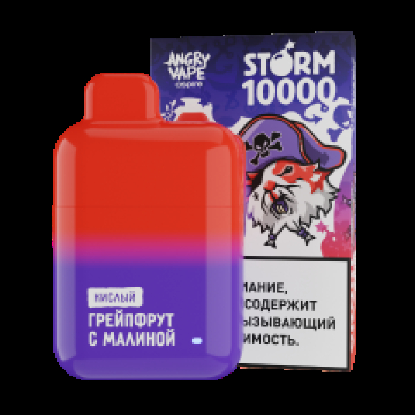 Электронка Angry Vape  Storm Грейпфрут С Малиной 10000 затяжек в Воркуте