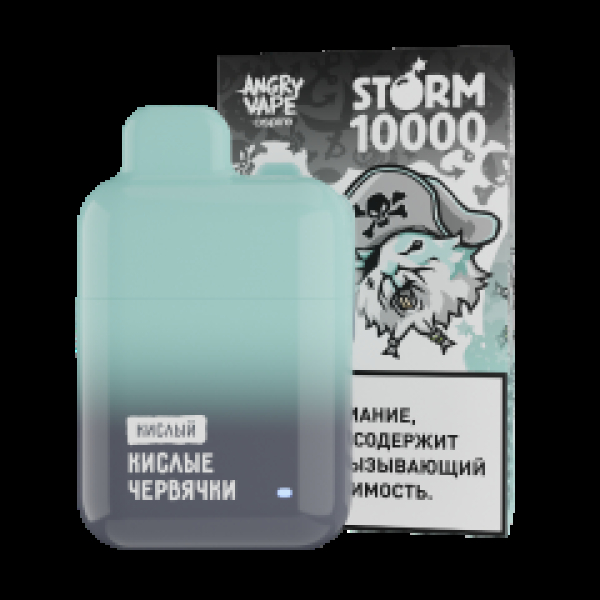 Электронка Angry Vape  Storm Кислые Червячки 10000 затяжек в Воркуте