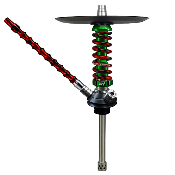Кальян Mamay Customs Coilovers Micro Зеленый Красный Сплеш  в Воркуте