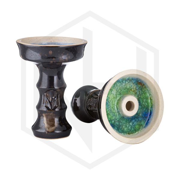 Чаша Nejn Lotus Glaze Black Черная для кальяна в Воркуте