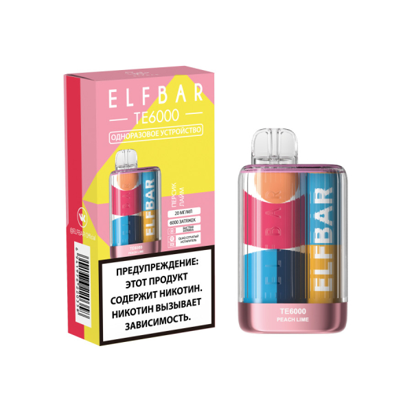 ЭСДН ELF BAR Te Персик Лайм 6000 затяжек в Воркуте