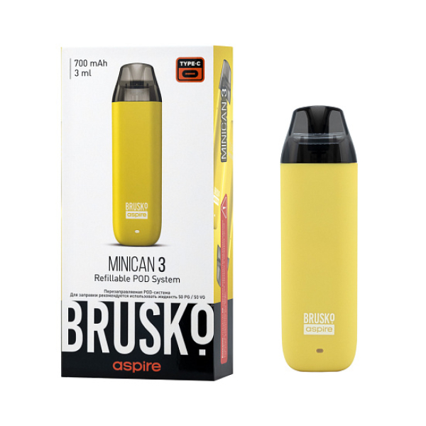 POD-система Brusko Minican 3 Жёлтый в Воркуте