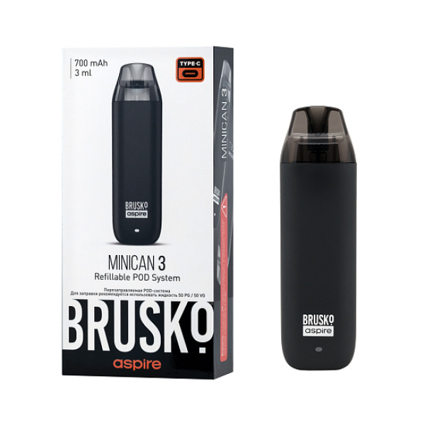 POD-система Brusko Minican 3 Чёрный в Воркуте