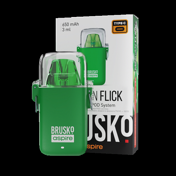 POD-система Brusko Minican Flick Зелёный в Воркуте