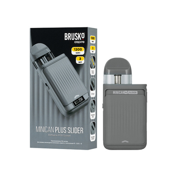 POD-система Brusko Minican Plus Slider Серый в Воркуте