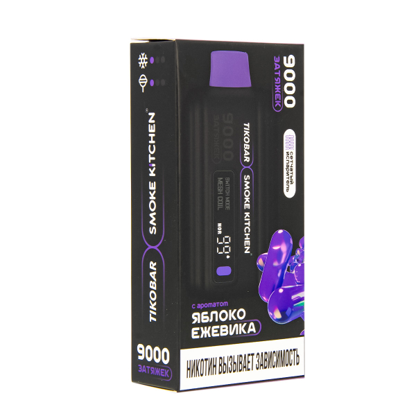 Электронка Tikobar X Smoke Kitchen Solo Яблоко Ежевика 9000 тяг в Воркуте