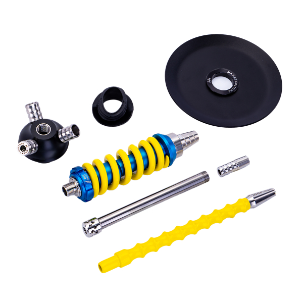 Кальян Mamay Customs Coilover Micro Сине Жёлтый в Воркуте
