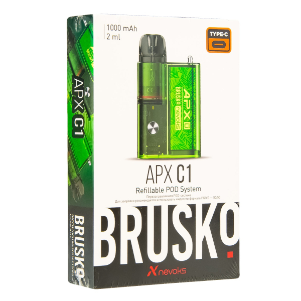 POD-система Brusko Apx C1 Зелёный Папоротник в Воркуте