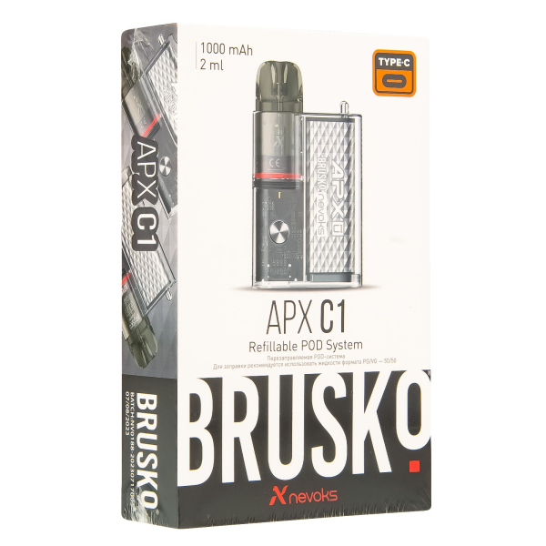 POD-система Brusko Apx C1 Серебристый Кристалл в Воркуте