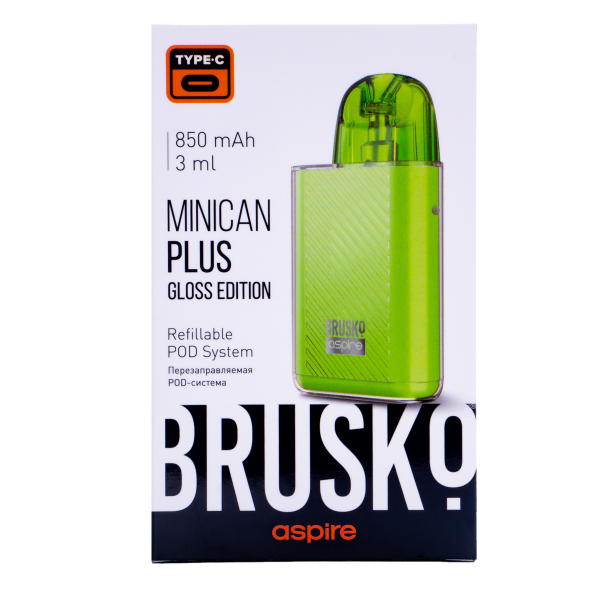 POD-система Brusko Minican Plus Gloss Edition Зелёный в Воркуте