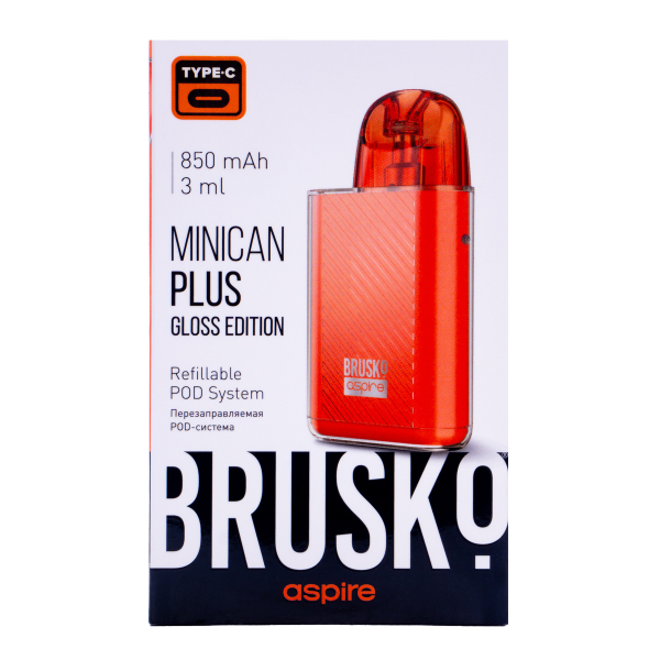 POD-система Brusko Minican Plus Gloss Edition Красный в Воркуте