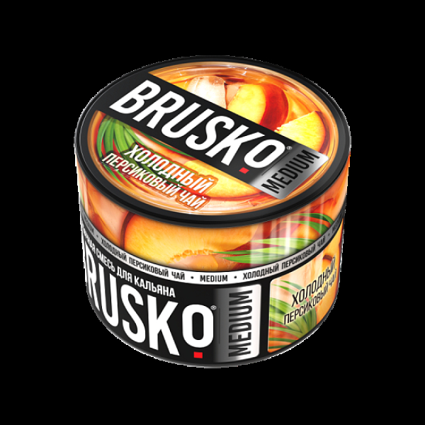 Бестабачная смесь Brusko Холодный Персиковый Чай Medium 50 грамм в Воркуте