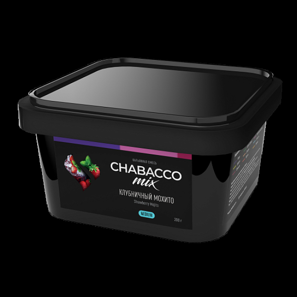 Бестабачная смесь Chabacco Mix Strawberry Mojito Клубничный Мохито  Medium 200 грамм в Воркуте