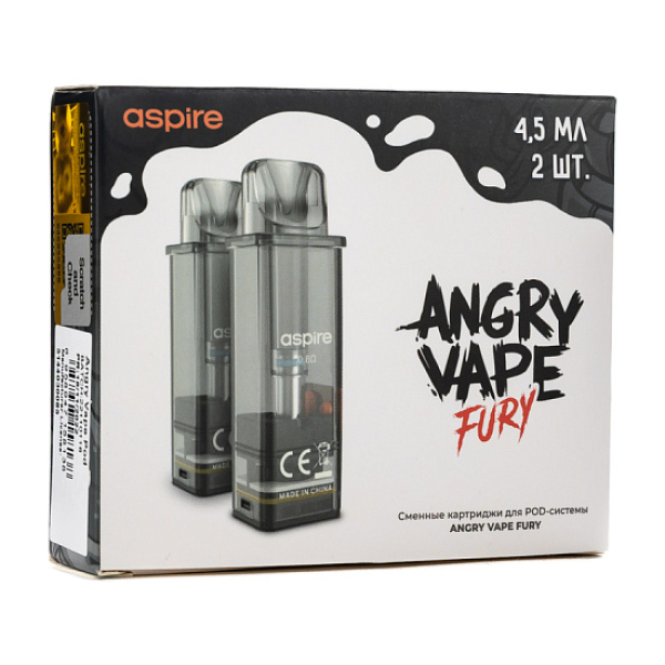 Картридж Angry Vape Fury 45 мл 0.8 Ом ( 2 шт.) в Воркуте