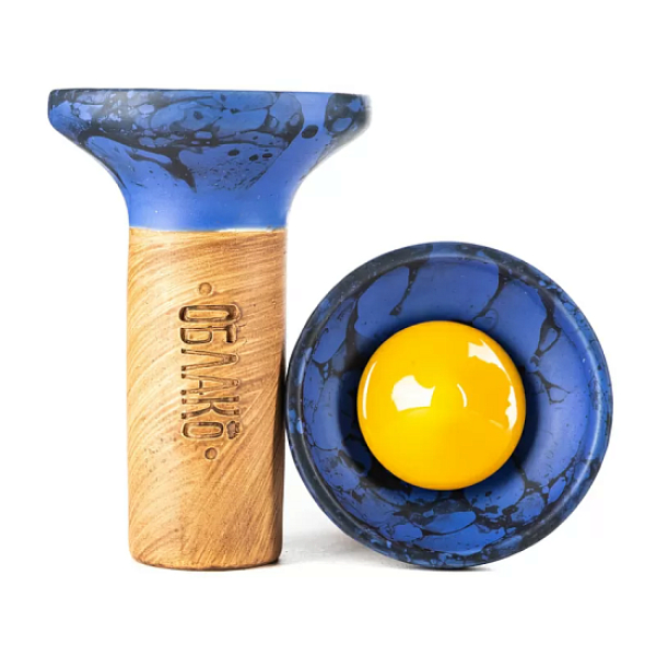 Чаша Облако Flow Yellow On Blue Black Marble в Воркуте
