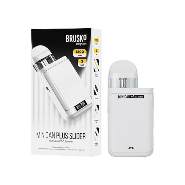 POD-система Brusko Minican      Plus Slider Белый в Воркуте
