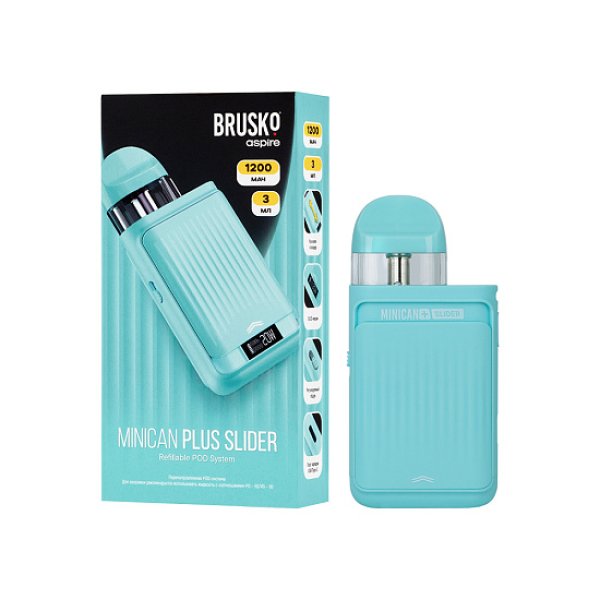 POD-система Brusko Minican      Plus Slider Бирюзовый в Воркуте