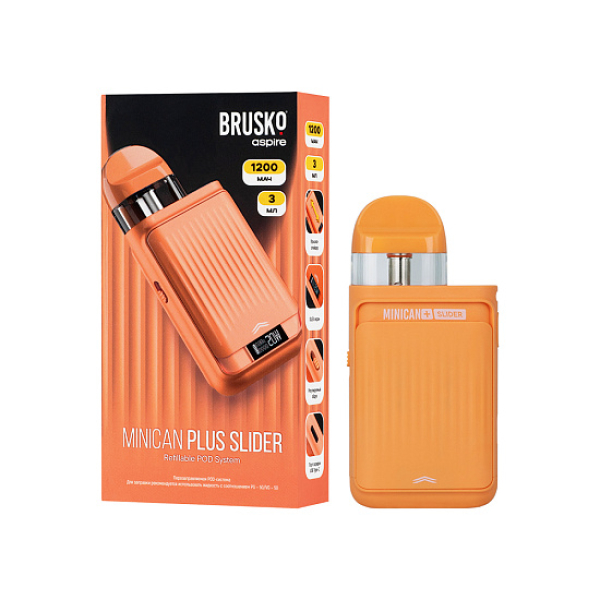 POD-система Brusko Minican      Plus Slider Оранжевый в Воркуте