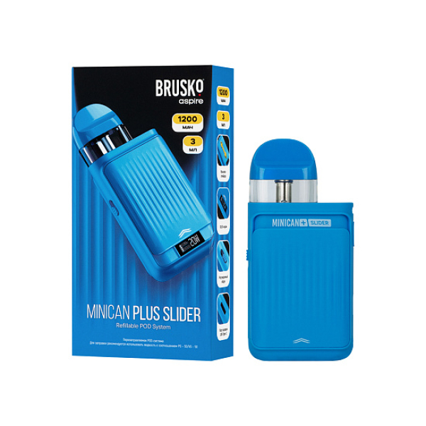 POD-система Brusko Minican      Plus Slider Синий в Воркуте